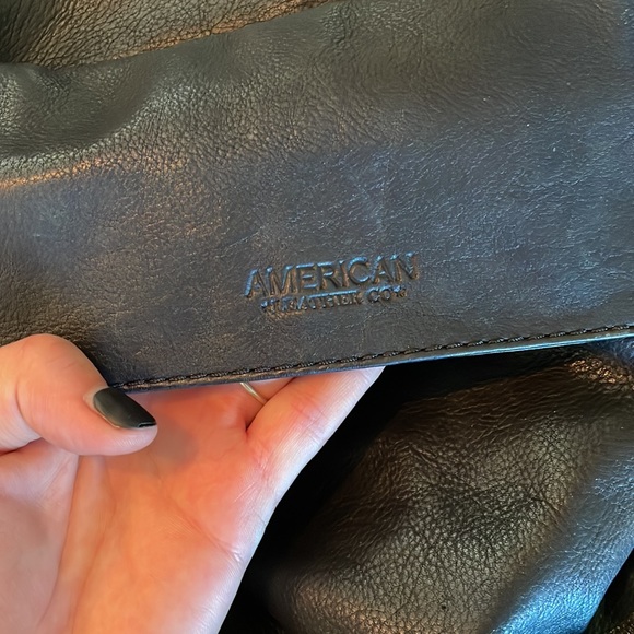 American Leather Co. Black Backpack/Purse - Picture 2 of 8